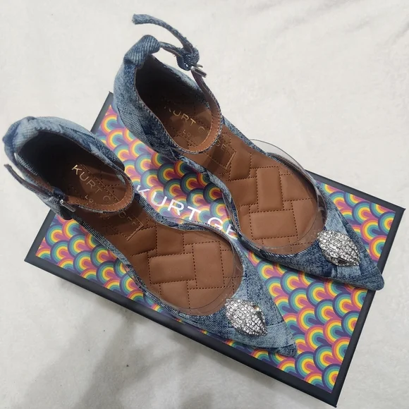 From Kurt Geiger London, the Belgravia Vinyl High - Denim Color - Picture 9 of 10